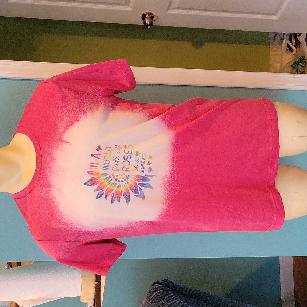 Pink sunflower shirt